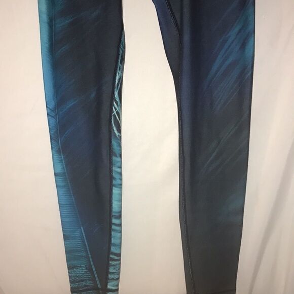 Nanette Lepore Women's Pull-On Printed Blue Black Compression Leggings Medium - Picture 2 of 8